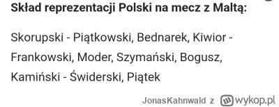 JonasKahnwald - Jest skład
#mecz #reprezentacja
