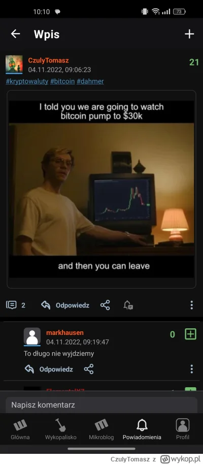 CzulyTomasz - Musiałbym spędzić 5 miesięcy czekając na $30k (od ceny $20k z daty wpis...