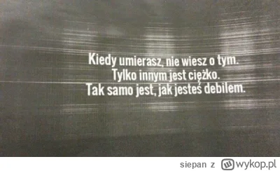 siepan - >b. zdrowy

@Nietak_nietak: wątpię, swojej ułomności też nie jesteś świadom.