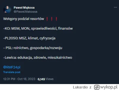 Lukardio - Ciekawe czy jest szansa na Gasiuk Pihowicz jako minister albo wiceminister...