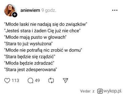 Vedar - ciężko dogodzić 

#przegryw #logikaniebieskichpaskow #zwiazki