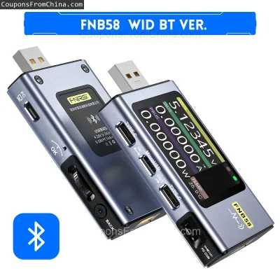 n____S - ❗ FNIRSI FNB58 Digital Voltmeter Ammeter with BT
〽️ Cena: 40.79 USD (dotąd n...