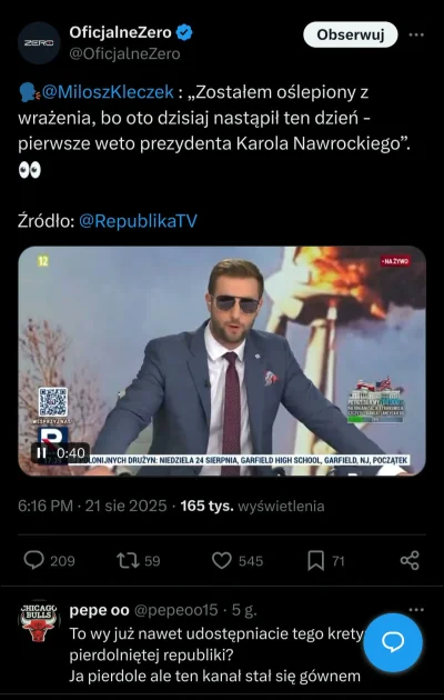 mleko3-2procent - Kanal zero już sie nawet nie kryje.
Podaja propagandę prosto z repu...