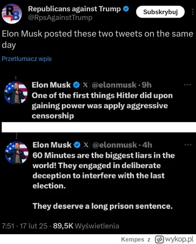 Kempes - #usa #trump #musk #bekazprawakow #bekazkonfederacji #bekazpisu #heheszki 

W...