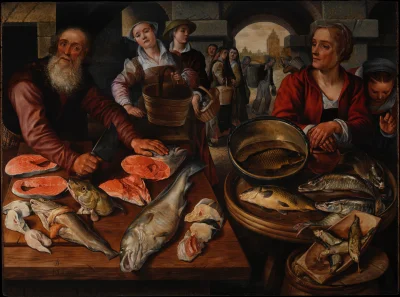 Loskamilos1 - "Targ rybny", obraz codziennego życia uchwycony przez holenderskiego ma...
