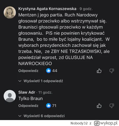 Nobody32 - Mentzen głosował głównie za odebraniem immunitetu Ziobrze lub się wstrzyma...