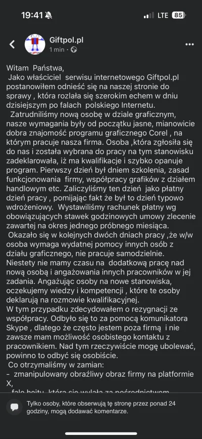 niochland - Wiecie co jest jeszcze zabawne? Że "pan" Dariusz nawet PRowcowi nie napis...