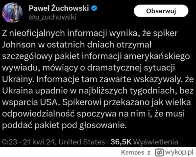 Kempes - #polityka #ukraina #rosja #wojna

Co przekonało republikańskiego spikera Izb...