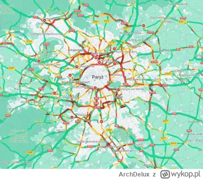 ArchDelux - Czasami lubię włączyć mapę Google z widokiem natężenia ruchu i popatrzeć ...