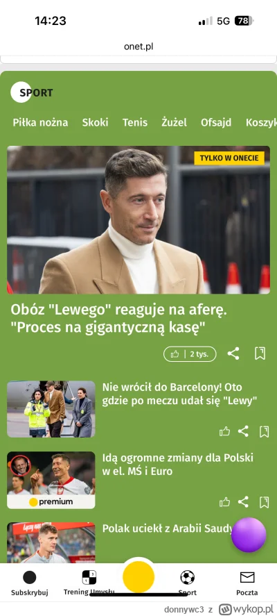 donnywc3 - #famemma 

Główna sportowa wiadomość dnia na Onecie, ale masz p--------e r...