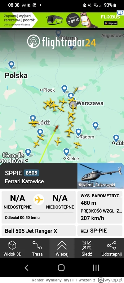 Kantorwymianymysliiwrazen - Co do urwy, helikopter Ferrari z Katowic do Warszawy zape...