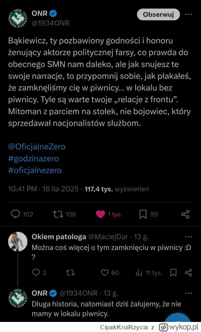 CipakKrulRzycia - #onr #bakiewicz #polityka #bekazpisu #pytanie
Pierwsze slyszę.
Ktoś...