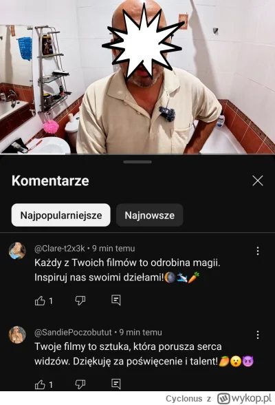 Cyclonus - Pieczarka nadaje z kibla, a boty z Indii komentują.
Dlaczego nie zazdrości...