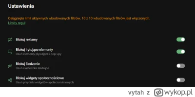 vytah - @dev1ance: Zacząłem włączać domyślne zestawy blokerów i się zesrało zanim włą...