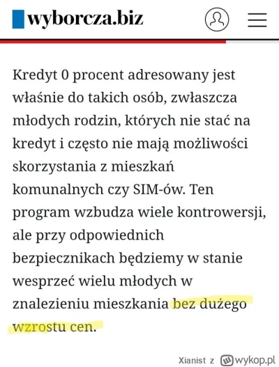 Xianist - Prezydent #sopot Pan Karnowski proponuje aby momencie wzrostu podaż mieszka...