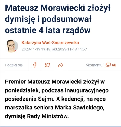 ImperatorWladek - @robert5502 Mati też złożył dymisję po wyborach, ale później Dudeł ...