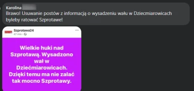 ThePlayer - #powodz 
Zrobiłem coś strasznego, ale imię Szprotawy pozostanie nieskalan...