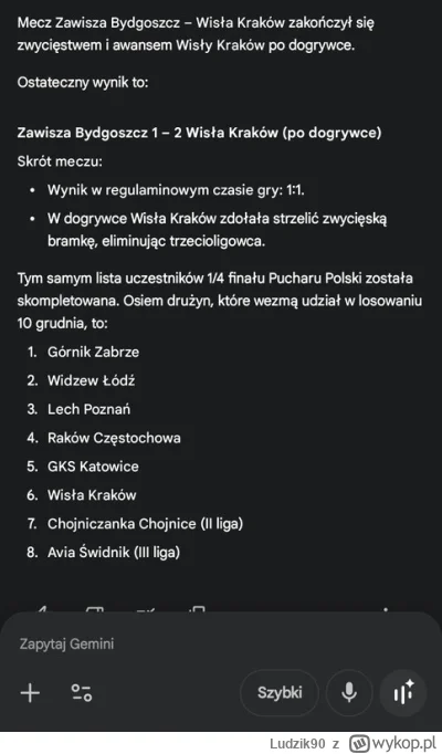 Ludzik90 - Kurevsko nie dobre nowinki

 #mecz