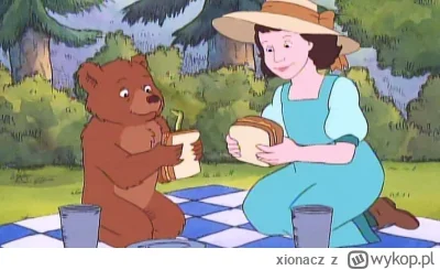 xionacz - Reakcja p0lki na spotkanie niedźwiedzia w lesie, animowane.
#heheszki #rozo...