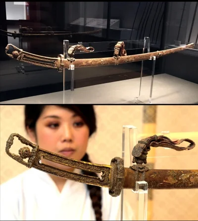 Loskamilos1 - Japoński miecz pochodzący z okolic XII wieku znany jako kenukigata-tach...