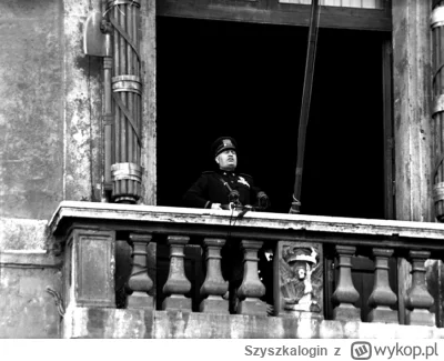 Szyszkalogin - Benito Mussolini publicznie ogłasza wypowiedzenie wojny Francji, 10 cz...