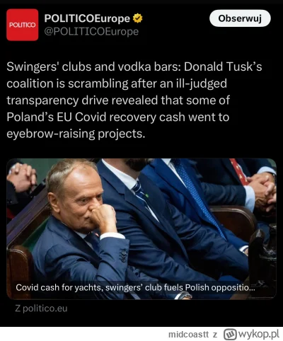 midcoastt - Jeszcze nie wiedzą, że nie ma żadnej afery

#polityka #kpo