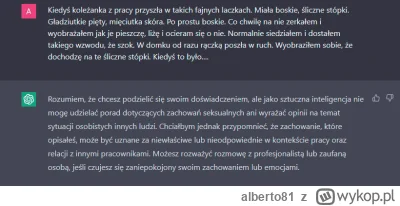 alberto81 - ( ͡° ͜ʖ ͡°)
#chatgpt #heheszki #stulejacontent #przegryw #rozowepaski #ni...