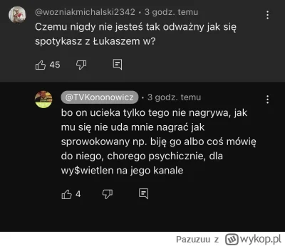 Pazuzuu - #kononowicz  chyba od tego kudzu kosno do reszty zwariował xDD #patostreamy