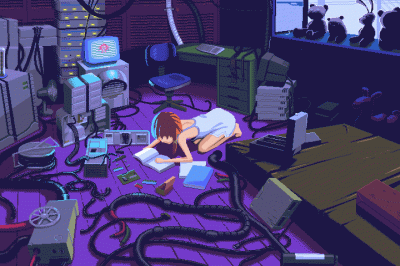 GARN - #pixelart #gif autor: nettleflap | Lain's Chamber