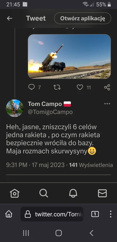 IdillaMZ - Rosjanie twierdza, ze jedna rakieta(zarejestrowano tylko jeden wybuch) zni...