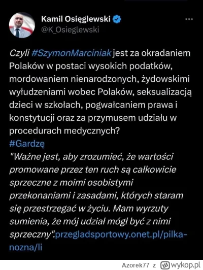 Azorek77 - UWAGA WSZYSTKIE KUCE NOWY PRZEKAZ DNIA

MARCINIAK NIE JEST JUŻ MĘCZENNIKIE...