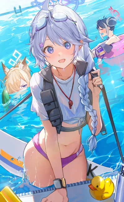 mesugaki - #anime #randomanimeshit #bluearchive #kirino #fubuki #kanna #swimsuit