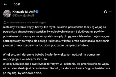 panDario - >Pakistani Defense Minister Khawaja Asif:

#wojna #pakistan #afganistan #i...