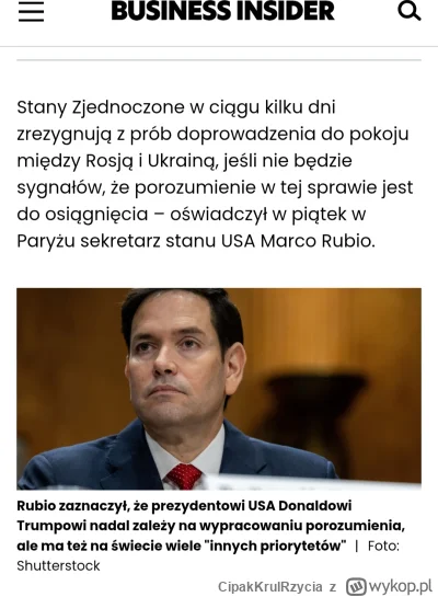 CipakKrulRzycia - #ukraina #usa #wojna #polityka
no trudno. może innym razem się uda