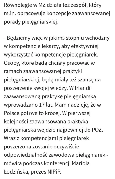 pieknylowca - Tak, już to widzę jak pielegniarki będą chciały przejąć obowiazki i odp...