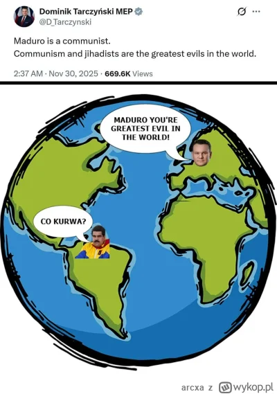 arcxa - maduro be like: kim ty w ogole jesteś pajacu?

#heheszki #wenezuela #usa #woj...