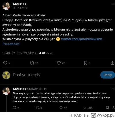 l--RAD--l - Wszyscy mówią, że chłop niedoświadczony a ma przecież doświadczenie w p--...