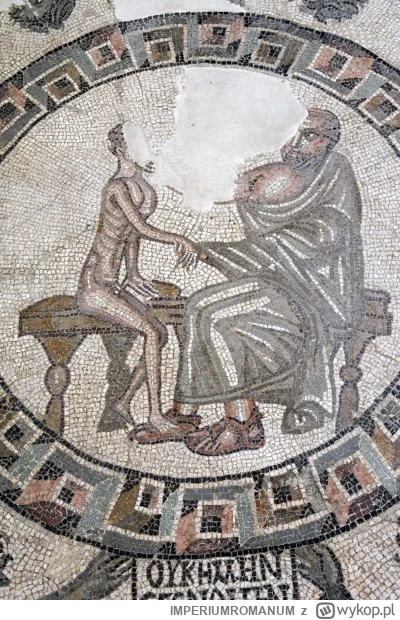 IMPERIUMROMANUM - Rzymska mozaika ukazująca mężczyznę na wizycie u lekarza

Rzymska m...