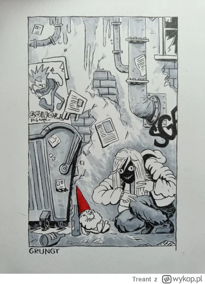 Treant - #inktober #inktober2024 #rysujzwykopem Czas diabła auuuuuuu