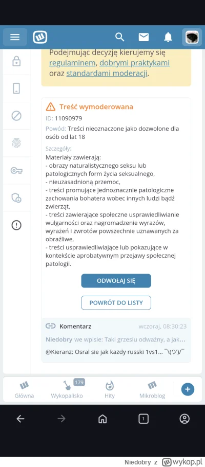 Niedobry - @mleko3-2procent: Ja ostatnio dostalem plus osiemnascie za cos takiego XD:...