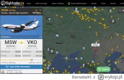 Barnaba95 - #ukraina #flightradar24 #rosja #gruz200 co to za podróże do Eryteii? Czyż...