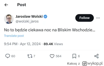 Kakoq - #iran #izrael #wojna #wolski #bekazosintowcow
Wystarczyło czytać ekspertów i ...