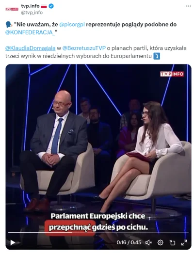 wojtas_mks - fajne są te kobiety w Konfie. Dzisiaj Domagała w TVP Info w 45 sekund za...