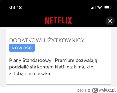 bagi1 - Netflix się wycofał z utrudniania dzielenia konta? 
#netflix