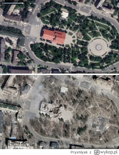 P.....k - Google Earth zaktualizowało zdjęcia satelitarne zniszczonego Mariupola. Na ...