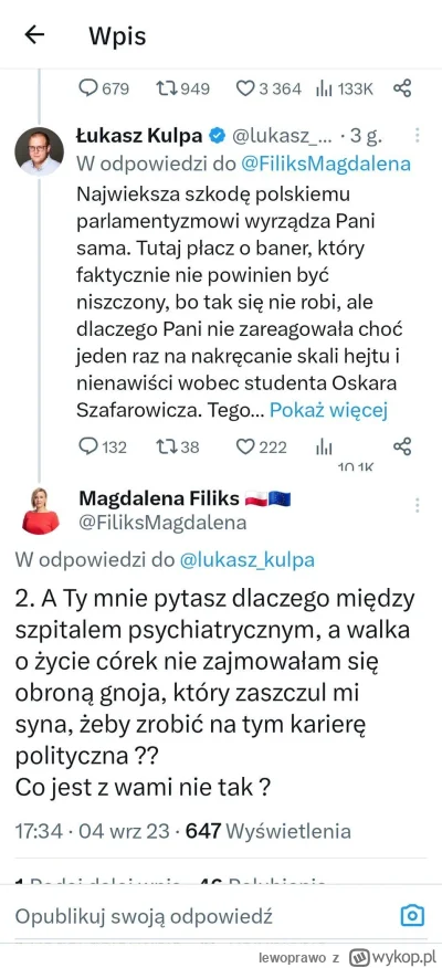 lewoprawo - @szasznik: Odpowiedź Filiks: