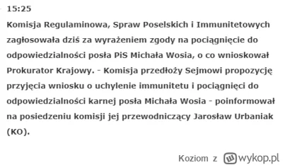 Koziom - Podczas, gdy cały Twitter broni Matysiak, że ta współpracuje z PiSem, uśmiec...