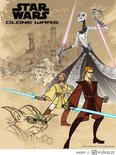 wyjek - #starwars #seriale #animacja 
Polecam Star Wars: Clone Wars z 2003 roku - nie...