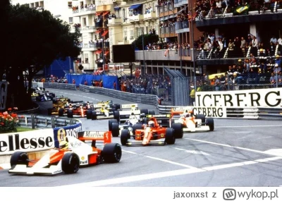 jaxonxst - Drugie zdjęcie: Start Grand Prix Monako 1990. Na czele Ayrton Senna, za ni...
