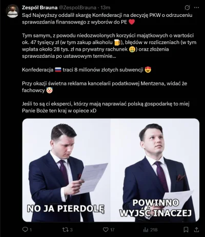 widmo82 - #bekazkonfederacji #polityka #gielda 
Ciekawe kto inwestuje w #XDD
